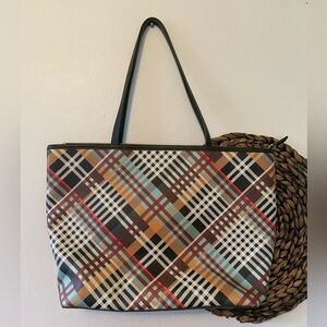 Talbots Tartan Plaid Tote